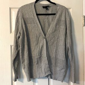 COPY - Light gray plus size cardigan